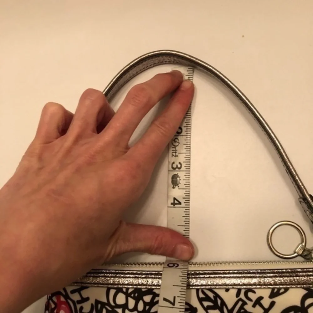 Coach poppy white floral sateen mini clutch bag
